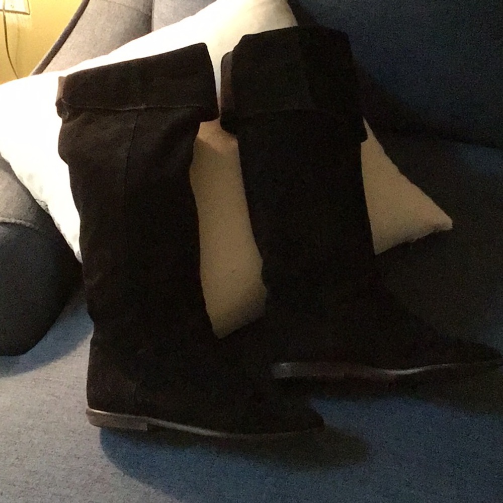 Suede Knee High Boots